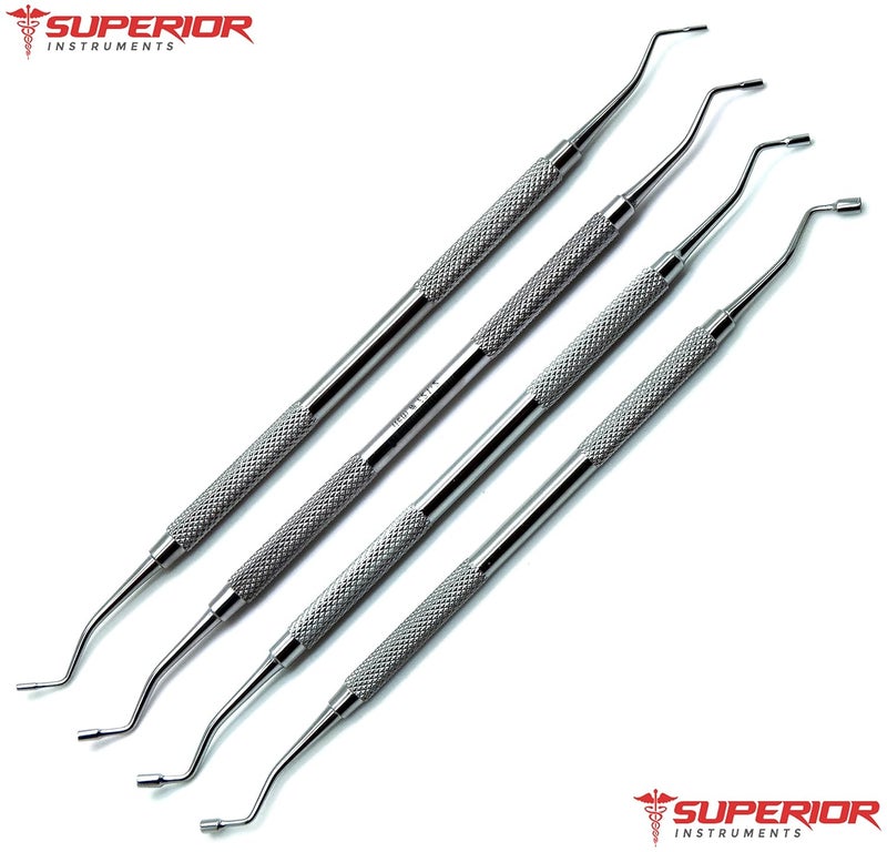 SUPERIOR INSTRUMENTS Dental Amalgam Filling Serrated Pluggers Plastic Composite Ball Burnishers Double Ended Restorative 7 Pieces Instruments - Image 5